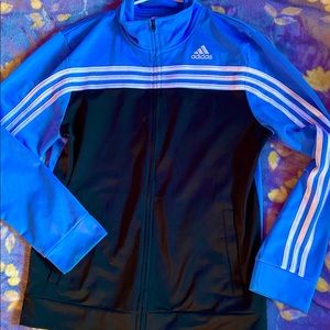 ADIDAS Boys Colorblock Tricot Jacket Blue